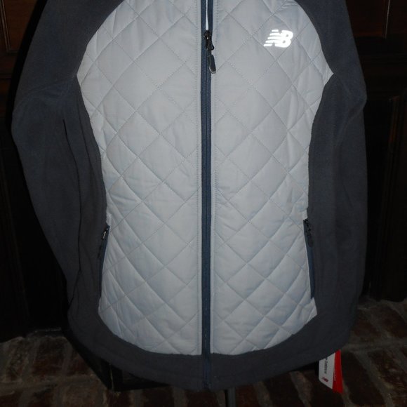 NWT grey New Balance micro fleece jacket, Large - Picture 2 of 13